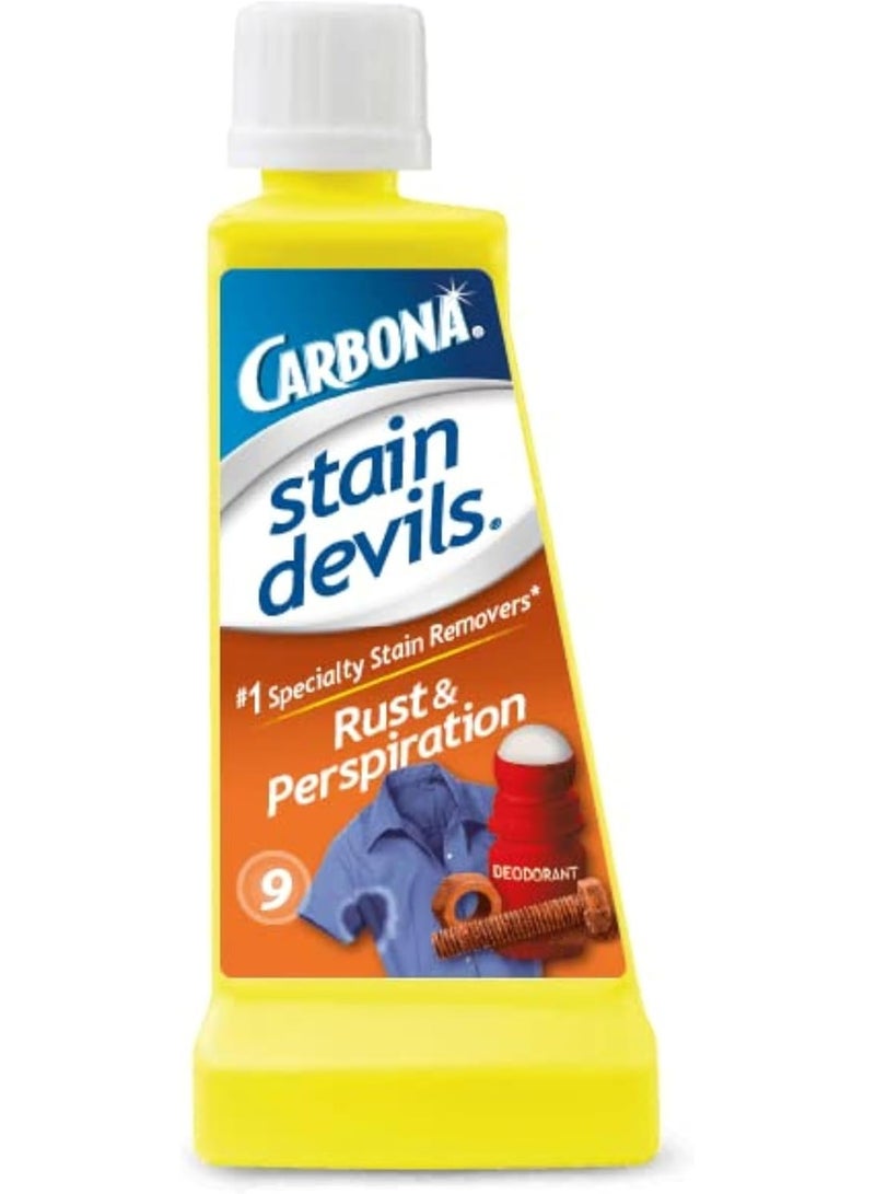 CARBONA Stain Devils Rust & Perspiration Professional Strength Laundry Stain Remover Multi Fabric Cleaner Safe On Skin & Wash